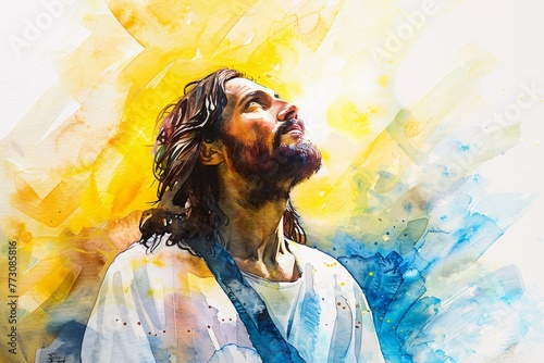 Jesus in Yellow A Portrait of Faith Generative AI
