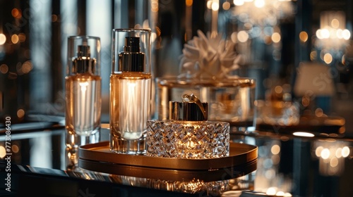 Luxe cosmetic narrative  premium products telling a story of elegance