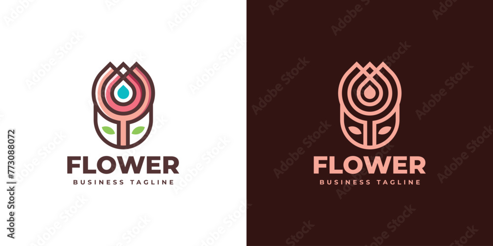 nature drop flower logo vector nature drop flower logo vector