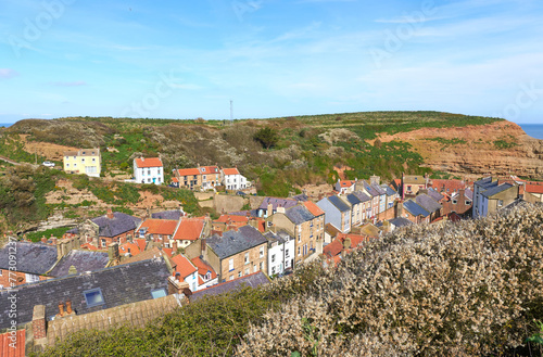The seaside village of Staithes on the East Yorkshire coast