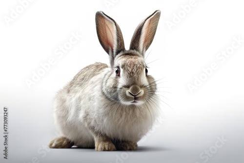 Rabbit on a Clean White Canvas photo