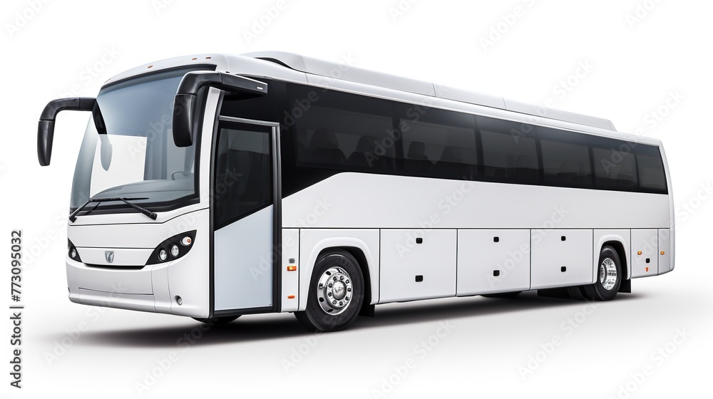 white bus isolated on white white bus isolated on white