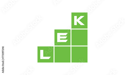 LEK initial letter financial logo design vector template. economics, growth, meter, range, profit, loan, graph, finance, benefits, economic, increase, arrow up, grade, grew up, topper, company, scale
