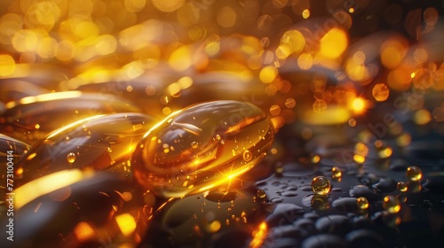 Dynamic 3D animation showing the effect of omega-3 fatty acids on reducing allergies photo