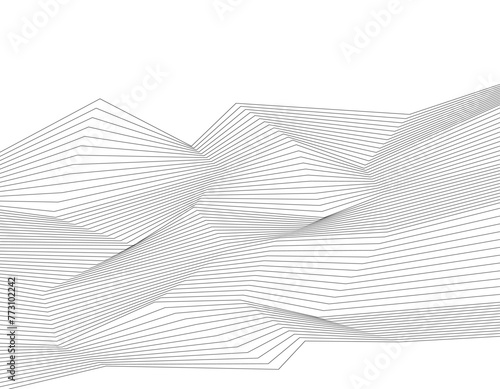 White black color. Linear background. Design elements. Poligonal lines. Protective layer for banknotes, certificates template. Vector Vector lines of different thicknesses from thin to thick EPS 10