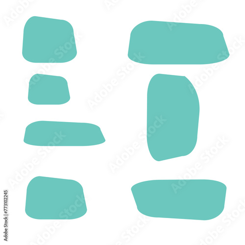 set of buttons and frames hand drawn stile. vector illustration