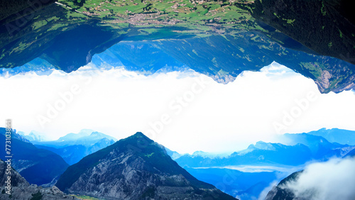 world map on sky