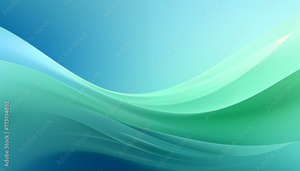 Fototapeta premium abstract green blue wave background