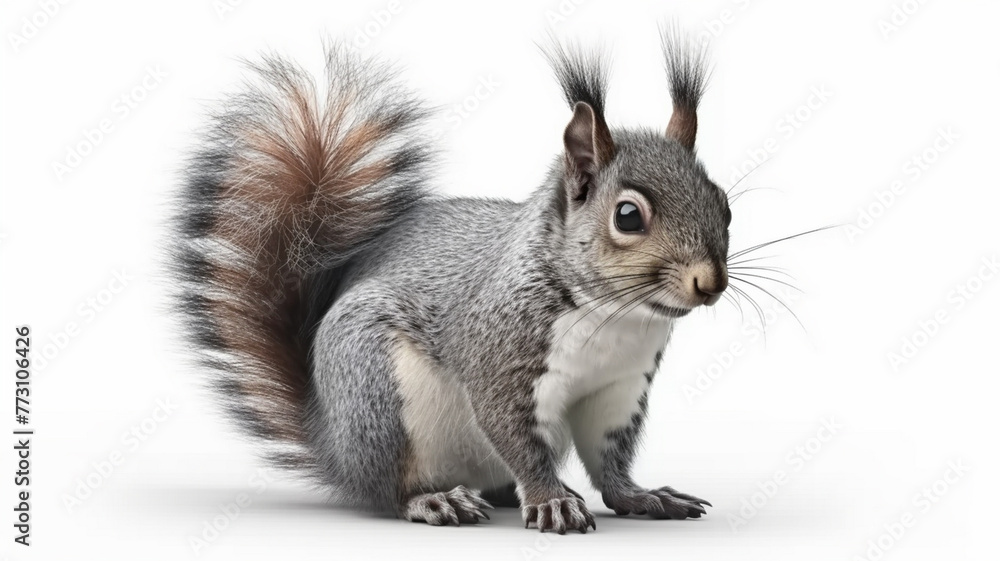 Squirrel, Squirrels, Baby Squirrel on White Background Squirrel, Squirrels, Baby Squirrel on White Background