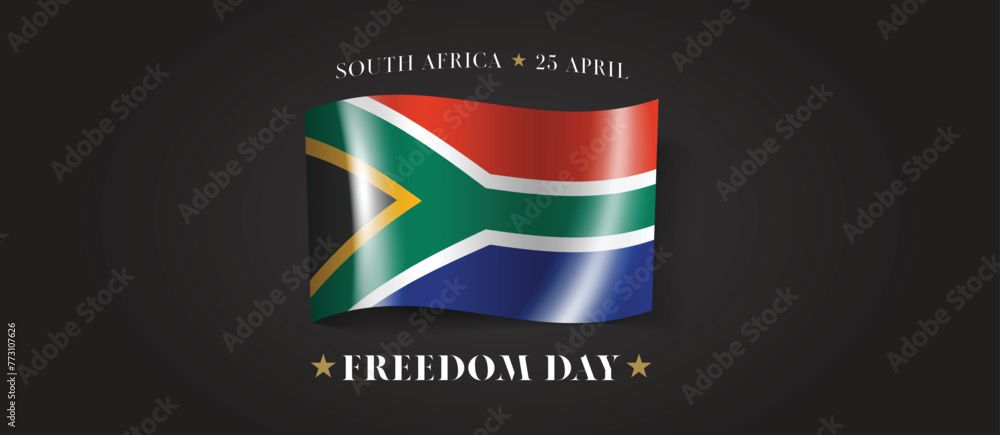 South Africa happy freedom day greeting card, banner with template text vector illustration South Africa happy freedom day greeting card, banner with template text vector illustration