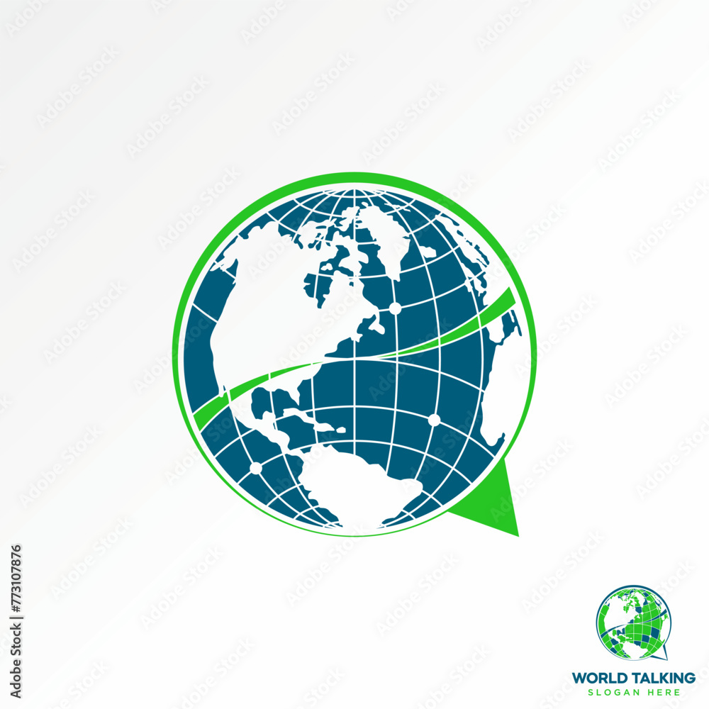 Logo design graphic concept creative premium abstract vector stock icon world maps place network talk chat symbol Related to group text pointer speech Logo design graphic concept creative premium abstract vector stock icon world maps place network talk chat symbol Related to group text pointer speech