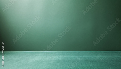blank green wall and floor