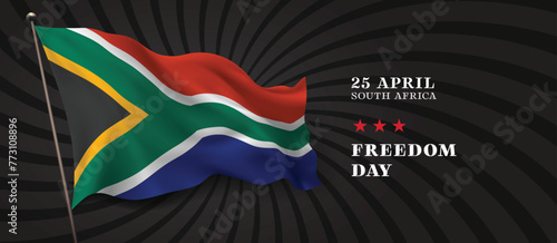 South Africa freedom day vector banner, greeting card