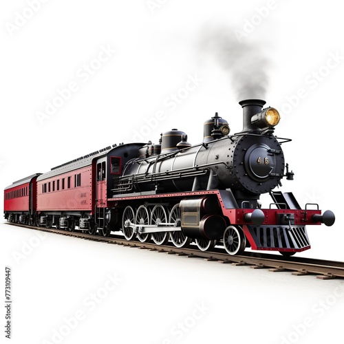old locomotive in motion