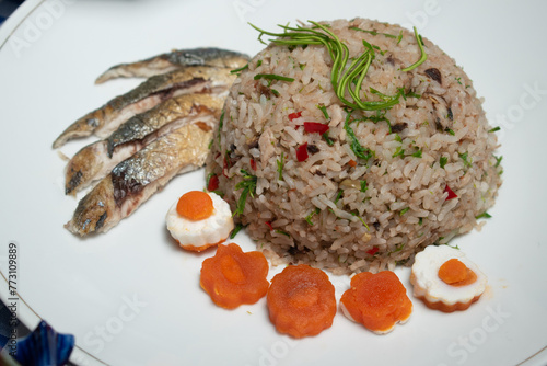Fried rice with chili paste