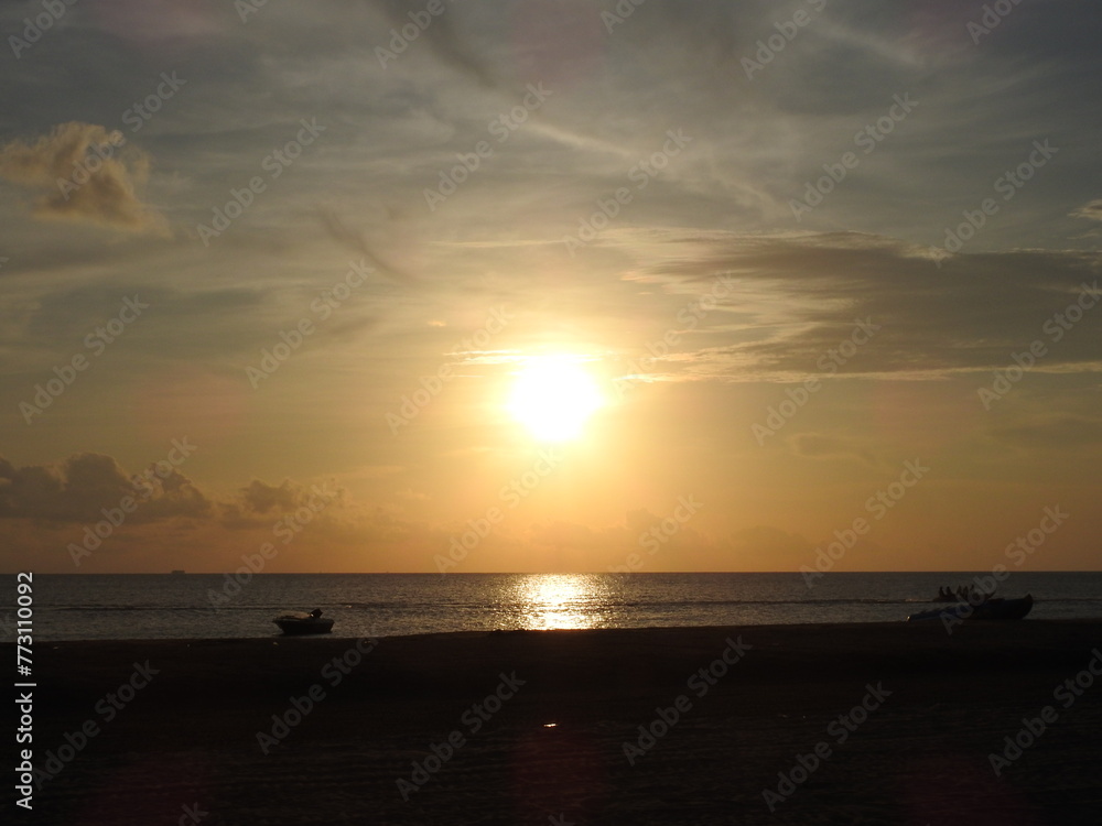 Beauty of Sunset at Batakan beach, South Kalimantan, Indonesia