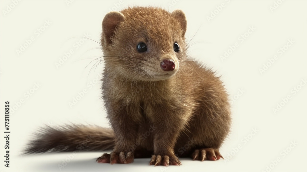 Ferret, Ferrets, Baby Ferret on White Background - Furão Ferret, Ferrets, Baby Ferret on White Background - Furão