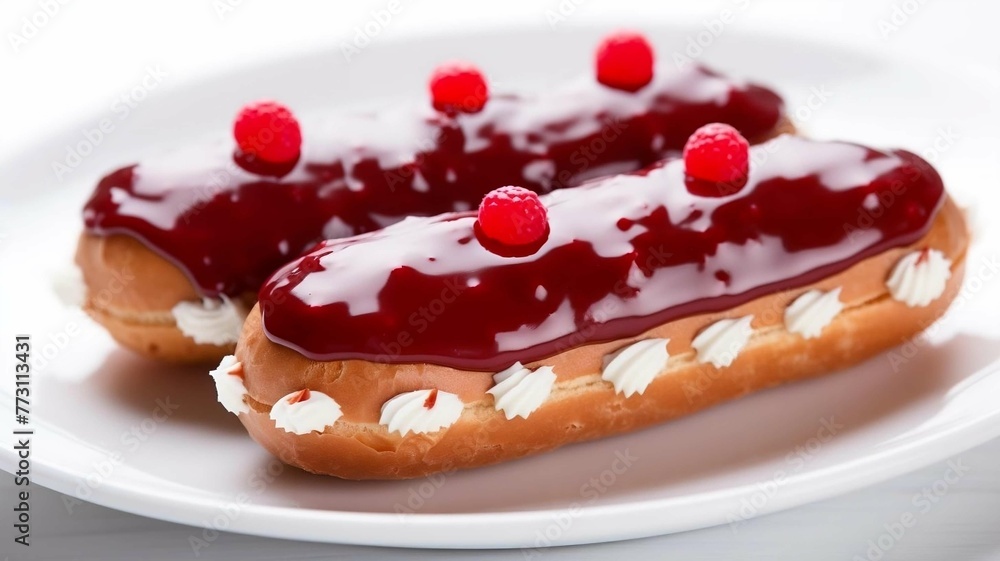 Glazed Doughnuts with Red Icing and Cherries
Glazed Doughnuts with Red Icing and Cherries
