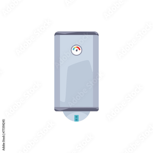Vector illustrations of an electric or gas boiler, icons on a white background.