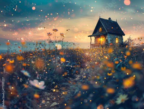 halloween background with castle