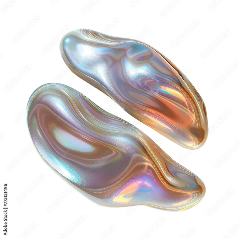 Obraz premium shape liquid iridescent elements for design