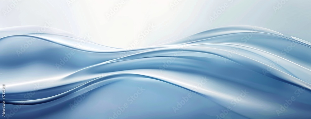 Obraz premium KS Abstract blue background with smooth wave lines