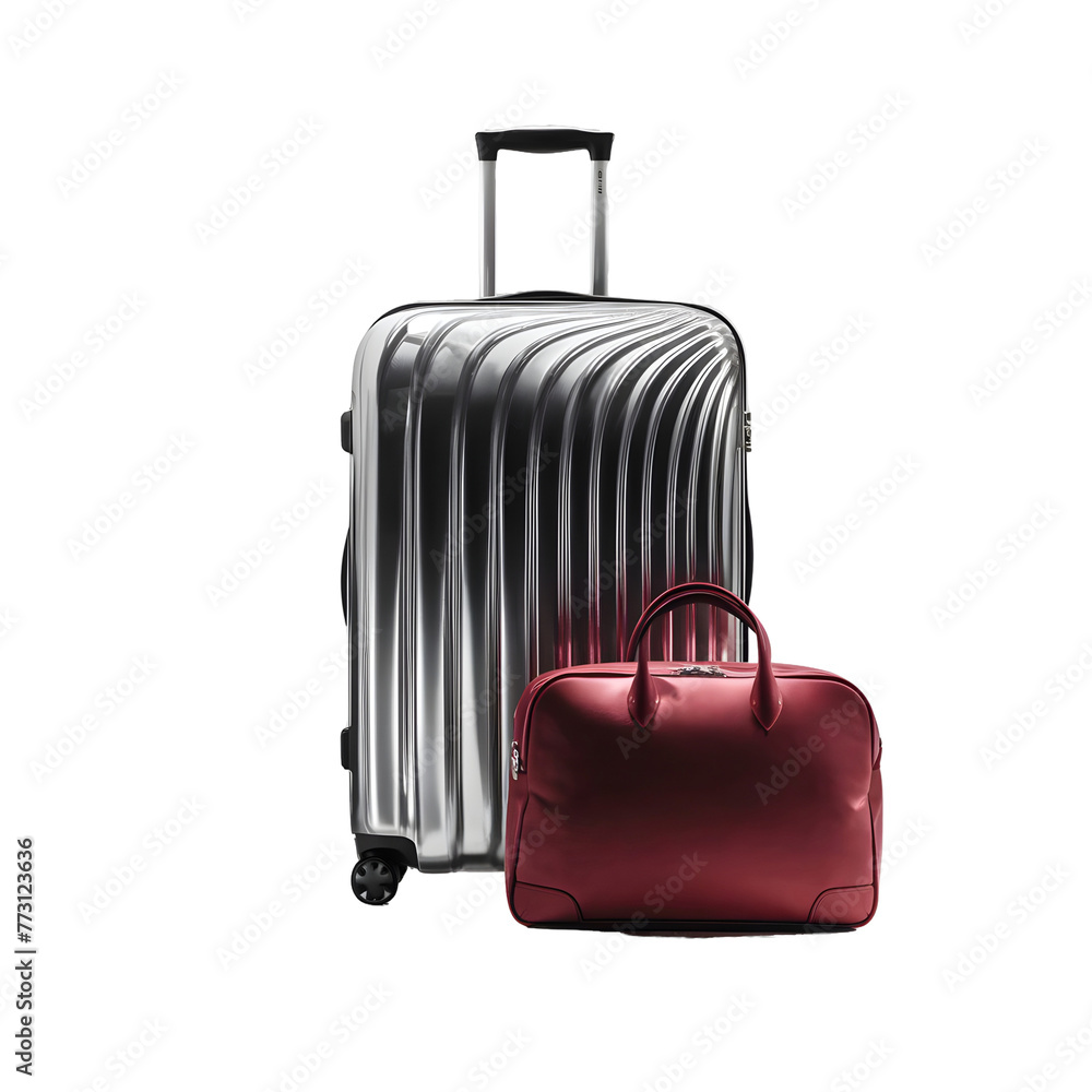 Elegant Travel Set: Modern Suitcase & Stylish Bag Elegant Travel Set: Modern Suitcase & Stylish Bag