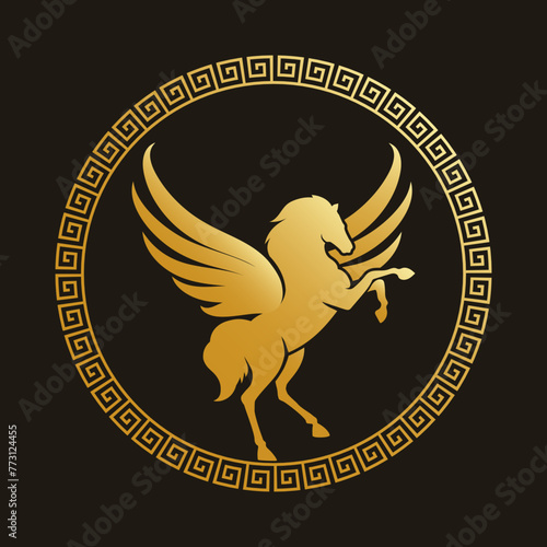 Ancient Greek Pegasus emblem
