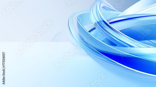 Fototapeta Naklejka Na Ścianę i Meble -  a blue and white swirly object