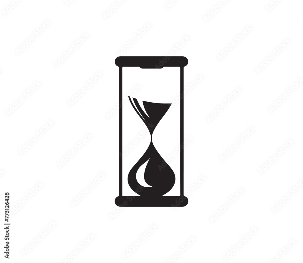Hourglass icon. Sand clock sign. Sand clock symbol. Flat design style. Hourglass icon. Sand clock sign. Sand clock symbol. Flat design style.