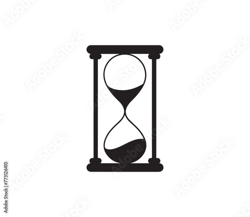 Hourglass icon. Sand clock sign. Sand clock symbol. Flat design style.