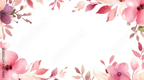 a frame of pink and white leaves