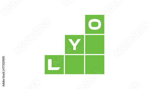 LYO initial letter financial logo design vector template. economics, growth, meter, range, profit, loan, graph, finance, benefits, economic, increase, arrow up, grade, grew up, topper, company, scale photo