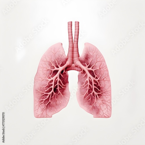 a human lungs with multiple veins photo