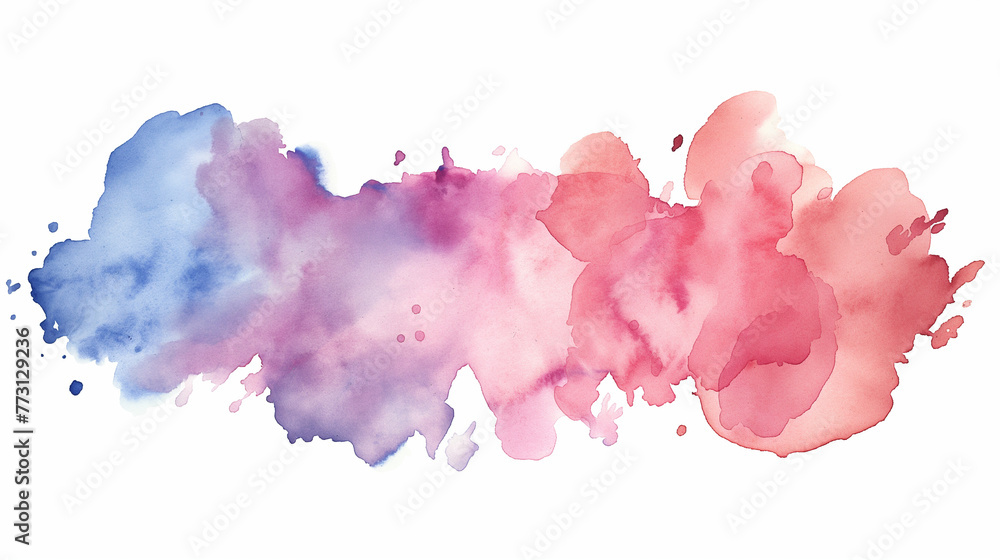 Cards with watercolor colorful blots. Hand drawn blot element on white background for your design. Design for your date, postcard, banner, logo. Vector illustration.