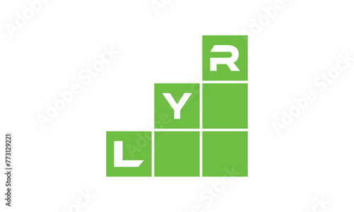 LYR initial letter financial logo design vector template. economics, growth, meter, range, profit, loan, graph, finance, benefits, economic, increase, arrow up, grade, grew up, topper, company, scale photo