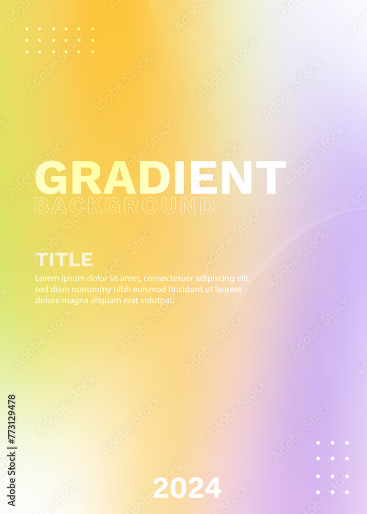Wave Gradient Background in Yellow and Purple Aesthetic