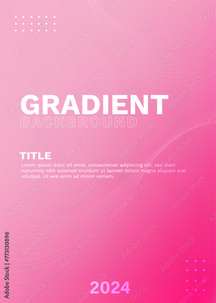 Trendy Pink Gradient Template for Stylish Design Projects
