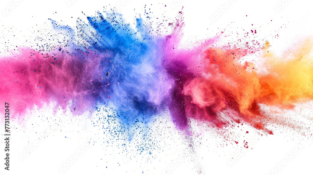 Dynamic Color Powder Bursts: Mesmerizing Images