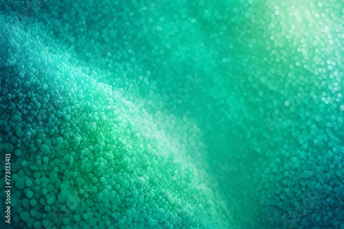 Abstract green background texture of iridescent bubbles. Generative AI.