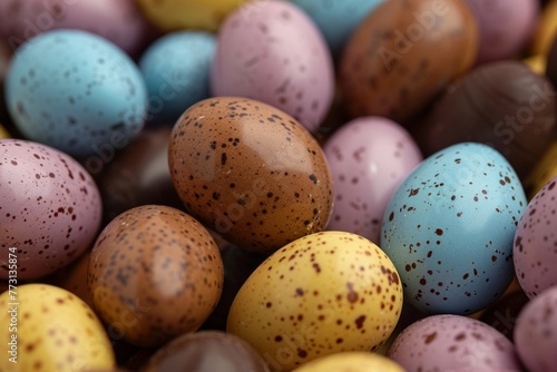 Obraz na płótnie chocolate eggs closeup, chocolate eggs, testy chocolate eggs 