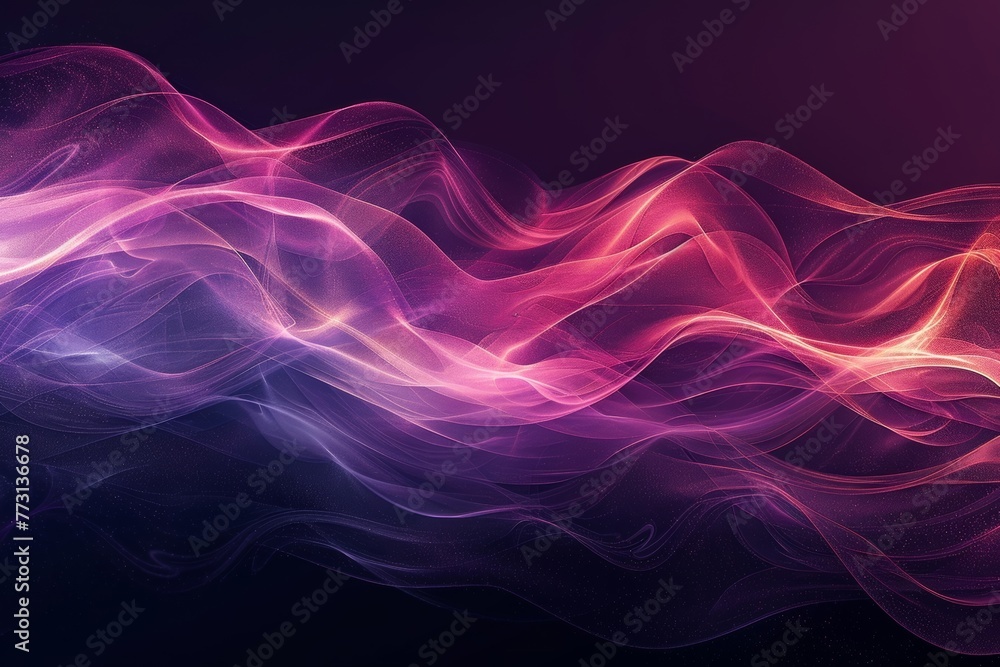A header that boasts a mesmerizing blend of dark salmon, very dark violet, and antique fuchsia hues, featuring dynamic, curvaceous lines that mimic the graceful flow of ocean waves.