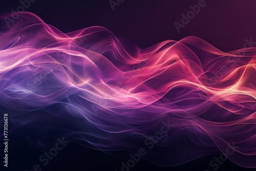A header that boasts a mesmerizing blend of dark salmon, very dark violet, and antique fuchsia hues, featuring dynamic, curvaceous lines that mimic the graceful flow of ocean waves. © Kwanruethai