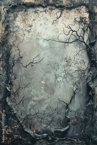 Enhance your artwork with this digitally painted medieval frame featuring intricate fantasy monster bodies.