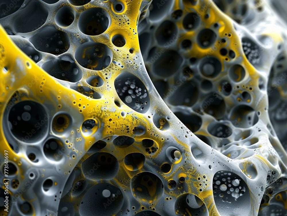 Adaptation of cone cells in low light, tight view, radiant yellow and