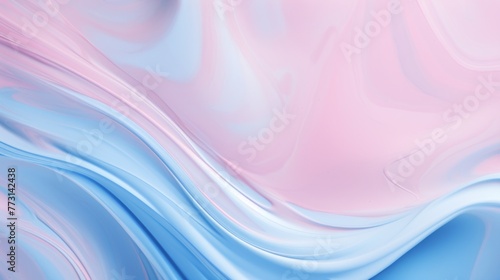 A pink and blue swirl of water