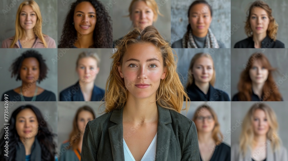 Young and mature businesspeople using videoconference application, engaged in on-line meeting working distantly from home, computer webcam screen full frame view. Video call, modern tech usage concept