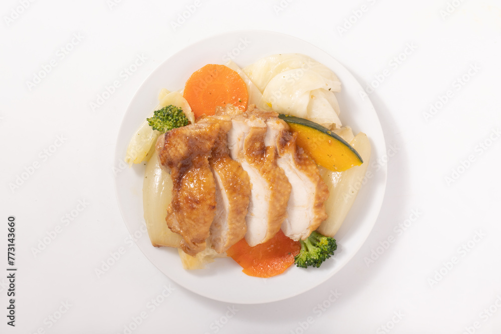 ローストチキンと焼き野菜 ローストチキンと焼き野菜