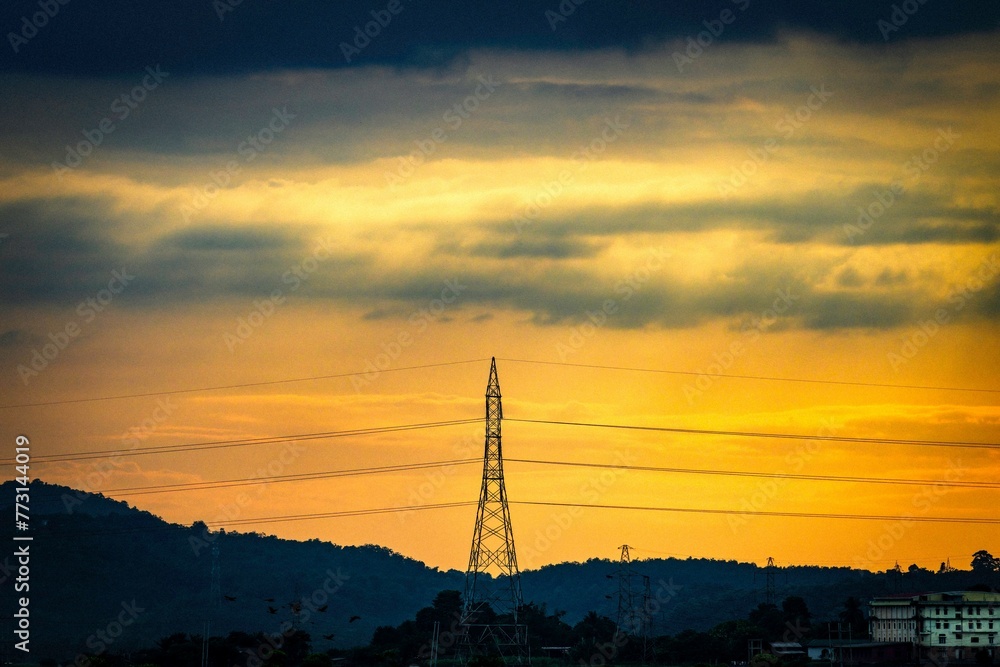 Sunset in Mayong, Morigaon district in Assam, India. Sunset in Mayong, Morigaon district in Assam, India.
