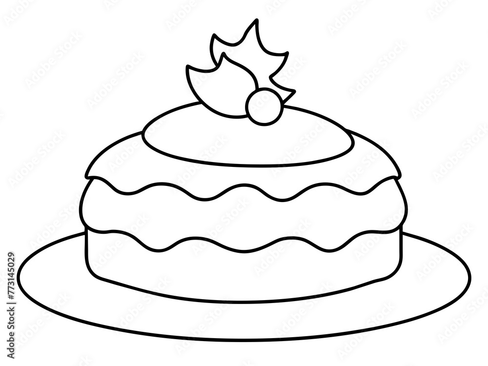 christmas cake single continuous one line out line vector art drawing and tattoo design
christmas cake single continuous one line out line vector art drawing and tattoo design